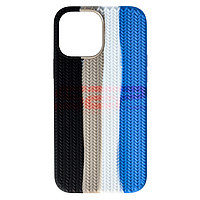 PROMOTIE Accesorii GSM: Toc silicon Woven Texture Apple iPhone 13 Pro Max Storm