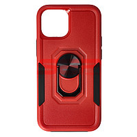 Accesorii GSM - Toc TPU+PC Shockproof Ring Case: Toc TPU+PC Shockproof Ring Case Apple iPhone 13 mini Red Black