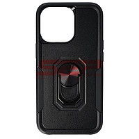 Accesorii GSM - Toc TPU+PC Shockproof Ring Case: Toc TPU+PC Shockproof Ring Case Apple iPhone 13 Pro Black