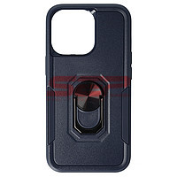 Accesorii GSM - Toc TPU+PC Shockproof Ring Case: Toc TPU+PC Shockproof Ring Case Apple iPhone 13 Pro Max Blue