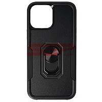 Accesorii GSM - Toc TPU+PC Shockproof Ring Case: Toc TPU+PC Shockproof Ring Case Apple iPhone 13 Pro Max Black