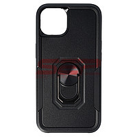Accesorii GSM - Toc TPU+PC Shockproof Ring Case: Toc TPU+PC Shockproof Ring Case Apple iPhone 13 Black