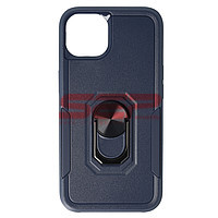Accesorii GSM - Toc TPU+PC Shockproof Ring Case: Toc TPU+PC Shockproof Ring Case Apple iPhone 13 Blue