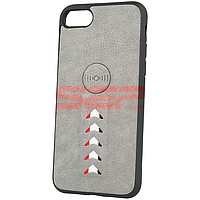 Accesorii GSM - Leather Back Cover: Toc TPU Leather Arrow Apple iPhone SE 2022 Grey
