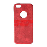 Accesorii GSM - Toc Leather Vintage Tatoo: Toc Leather Vintage Tatoo Apple iPhone 5G / 5S / SE RED