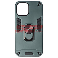 Accesorii GSM - Toc TPU+PC Armor Ring Case: Toc TPU+PC Armor Ring Case Apple iPhone 12 Midnight Green