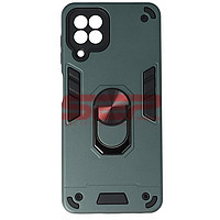 Accesorii GSM - Toc TPU+PC Armor Ring Case: Toc TPU+PC Armor Ring Case Samsung Galaxy A22 4G Midnight Green