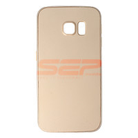 Accesorii GSM - Bumper telefon mobil: Bumper Aluminiu Suede Samsung Galaxy S6 Edge GOLD