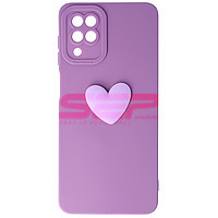Accesorii GSM - Toc silicon 3D Cartoon: Toc silicon 3D Cartoon Samsung Galaxy A12 Purple Heart