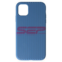 Accesorii GSM - Toc silicon Woven Texture: Toc silicon Woven Texture Apple iPhone 11 Blue