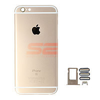 Accesorii GSM - Capac spate telefon mobil: Capac baterie + mijloc + suport sim iPhone 6s GOLD 