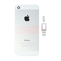 Accesorii GSM - Capac spate telefon mobil: Capac baterie + mijloc + suport sim iPhone 5S WHITE 