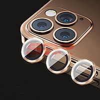 Accesorii GSM - Protectie sticla camera foto: Protectie sticla Metal camera foto Apple iPhone 14 Pro Gold