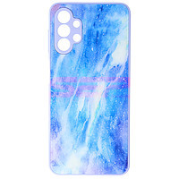 Accesorii GSM - Toc TPU Watercolor Glass: Toc TPU Watercolor Glass Samsung Galaxy A04s Galactic Blue