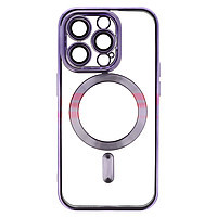 Accesorii GSM - : Toc TPU Plating Frame Magnetic Magsafe Apple iPhone 14 Pro Deep Purple
