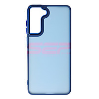 Toc TPU+PC Shell Clear Cover Samsung Galaxy S21 FE Blue