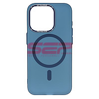 Accesorii GSM - PC Back Cover: Toc PC MetalRing Magsafe Apple iPhone 15 Pro Blue Titanium