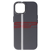 Accesorii GSM - PC Back Cover: Toc PC MetalRing Carbon Apple iPhone 15 Graphite
