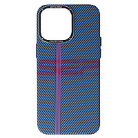 Accesorii GSM - PC Back Cover: Toc PC MetalRing Carbon Apple iPhone 15 Pro Max Blue