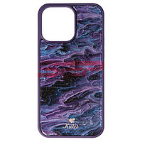 Accesorii GSM - : Toc TPU Natural Marble Apple iPhone 14 Pro Max Purple