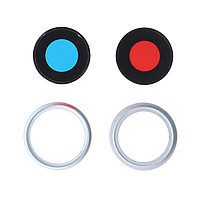 Accesorii GSM - Geam camera foto: Geam camera cu Rama Apple iPhone 15 Plus BLUE
