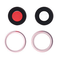 Accesorii GSM - Geam camera foto: Geam camera cu Rama Apple iPhone 15 Plus PINK