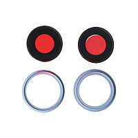 Accesorii GSM - Geam camera foto: Geam camera cu Rama Apple iPhone 14 BLUE
