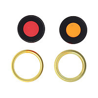 Accesorii GSM - Geam camera foto: Geam camera cu Rama Apple iPhone 14 Plus YELLOW