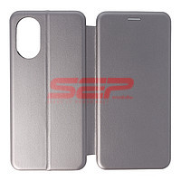 Accesorii GSM - Toc FlipCover Round: Toc FlipCover Round Oppo A38 Fossil Grey