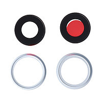 Accesorii GSM - Geam camera foto: Geam camera cu Rama Apple iPhone 15 BLUE