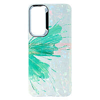 Accesorii GSM - Toc silicon Aurora Shell: Toc silicon Aurora Shell Samsung Galaxy A05s Green Butterfly