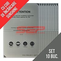 PROMOTIE Accesorii GSM: Set 10 bucati folie protectie hydrogel AAA TPU-PRIVACY - cu coduri de incarcare !