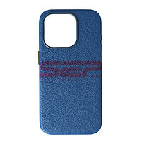 Toc TPU Leather Magsafe Apple iPhone 15 Pro Blue