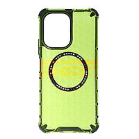 Accesorii GSM - Toc TPU+PC Honeycomb: Toc TPU+PC Honeycomb Magsafe Xiaomi Redmi 13C 4G Green