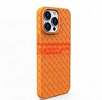 Accesorii GSM - Toc TPU Leather Braided: Toc TPU Leather Braided Apple iPhone 15 Pro Orange