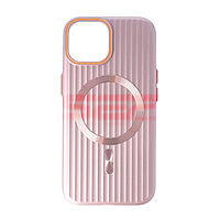 Accesorii GSM - Toc PC Metallic Lines: Toc PC Metallic Lines Magsafe Apple iPhone 15 Pink