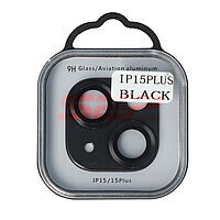 Accesorii GSM - Protectie sticla camera foto: Protectie sticla Metal Full Cover camera foto Apple iPhone 15 Plus Black