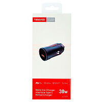 Accesorii GSM - Incarcatoare: Incarcator auto Type-C PD 30W TRANYOO T-C26 BLACK