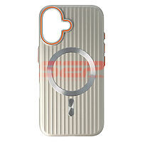 Accesorii GSM - Toc PC Metallic Lines: Toc PC Metallic Lines Magsafe Apple iPhone 16 Ivory