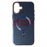 Accesorii GSM - Toc PC Metallic Lines: Toc PC Metallic Lines Magsafe Apple iPhone 16 Plus Navy