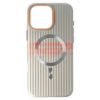 Accesorii GSM - Toc PC Metallic Lines: Toc PC Metallic Lines Magsafe Apple iPhone 16 Pro Max Ivory