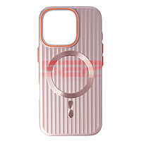Accesorii GSM - Toc PC Metallic Lines: Toc PC Metallic Lines Magsafe Apple iPhone 16 Pro Pink