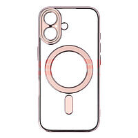 Accesorii GSM - Toc TPU Plating Frame Magnetic Magsafe: Toc TPU Plating Frame Magnetic Magsafe Apple iPhone 16 Pink