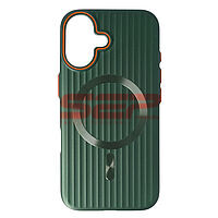 Accesorii GSM - Toc PC Metallic Lines: Toc PC Metallic Lines Magsafe Apple iPhone 16 Green