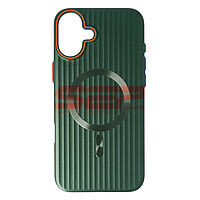 Accesorii GSM - Toc PC Metallic Lines: Toc PC Metallic Lines Magsafe Apple iPhone 16 Plus Green