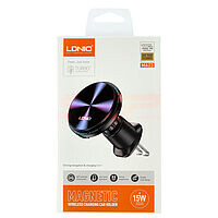 Accesorii GSM - Suport auto: Suport auto magnetic cu incarcare wireless LDNIO Magsafe 15W MA23