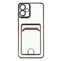 Accesorii GSM - : Toc TPU Plating Frame Card Holder Samsung Galaxy A06 Black