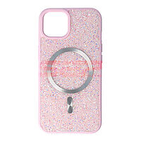 Accesorii GSM - : Toc TPU+PC Diamonds Magsafe Apple iPhone 13 Pink