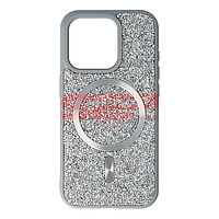 Accesorii GSM - : Toc TPU+PC Diamonds Magsafe Apple iPhone 15 Pro Silver