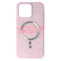 Accesorii GSM - : Toc TPU+PC Diamonds Magsafe Apple iPhone 15 Pro Max Pink